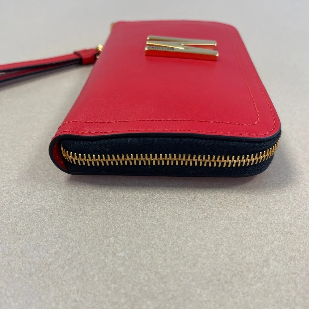 Moschino Couture Red Zip Around Large Wristlet Wallet - NWT - Picture 5 of 13